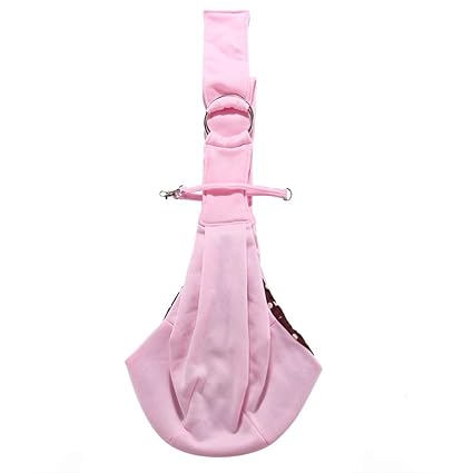 BEBIG Pet Messenger Bag,Single Shoulder Pet Backpack Messenger Package Outdoor Portable Bag (Pink)