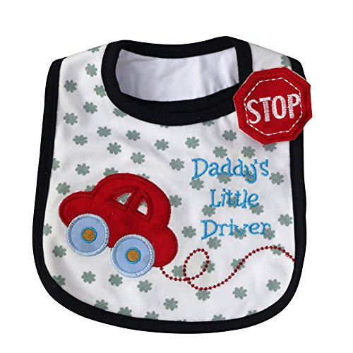 FREE FISHER Baby Bibs Set Unisex Water Proof Cotton with Velcro 9-Pack (Set A)