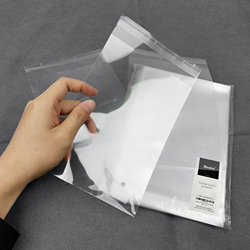Becko 5.25 x7.4 Inch Clear Envelope Cello Bags with Adhesive Closure for Keeping Letter/Jewelry/Small Parts - 100 Packs