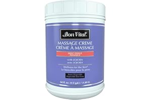 BON VITAL' Bon Vital" Deep Tissue Massage Creme, Professional Massage Therapy Cream for Muscle Relaxation, Muscle Soreness, Injury Recovery, Deep Muscle Manipulation, & Sports Massages, 1/2 Gallon Jar