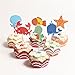 iMagitek 48 Pcs Ocean Sea Animal Cupcake Toppers for Under the Sea Theme Party and Kids Birthday Party