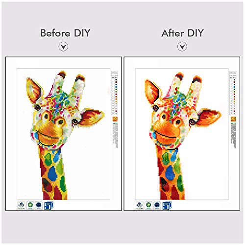 3 Diamond+Adults+Colorful+Rainstone+Giraffe