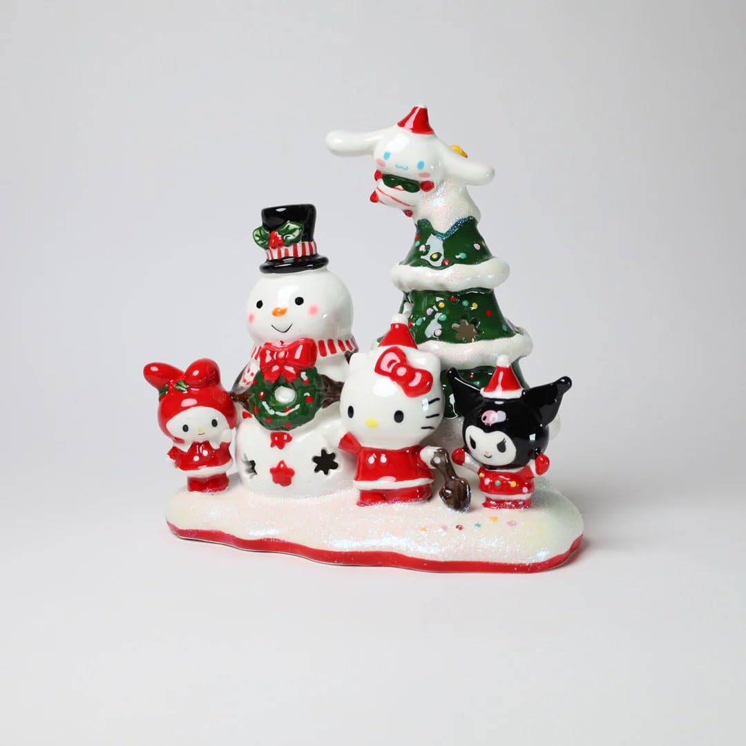 Photo 1 of Let It Snow Hello Kitty and Friends Tealite Candle House, 7.5" L x 6" W x 7.65" H Created by Blue Sky Clayworks