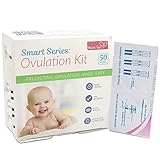 Ovulation Test Strips Kit (50 Bulk Pack, LH Type) Fertility Monitor Aid, Natural Conception Indicator, Easy Home Midstream Predictor Reader Sticks by Smart Series