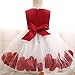 NNJXD Girl Tutu Flower Petals Bow Bridal Dress for Toddler Girl Size 6-7 Years Big Red 1