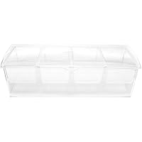 7Penn Condiment Tray with Ice Chamber, 4 Condiment Containers, Lid - Bar Garnish Tray Chilled Condiment Server Caddy