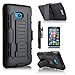 STARSHOP Lumia 640 Case, Microsoft Lumia 640 Case, [Heavy Duty] Dual Layers with Kickstand and Locking Belt Clip with Premium Screen Protector Black