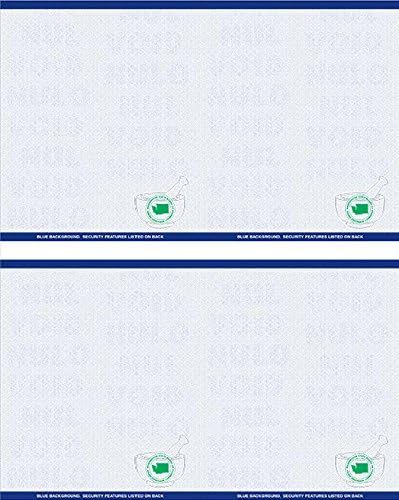 Premium Washington State Prescription Security Laser RX Sheets 8.5 x 11, Two Perforations (1,000 Sheets)