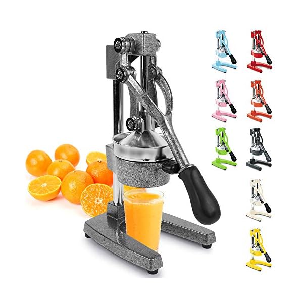 Zulay Kitchen CastIron Orange Juice Squeezer HeavyDuty, Easyto