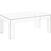homzone Clear Acrylic Coffee Table,39" Wide,16" Deep,16" High