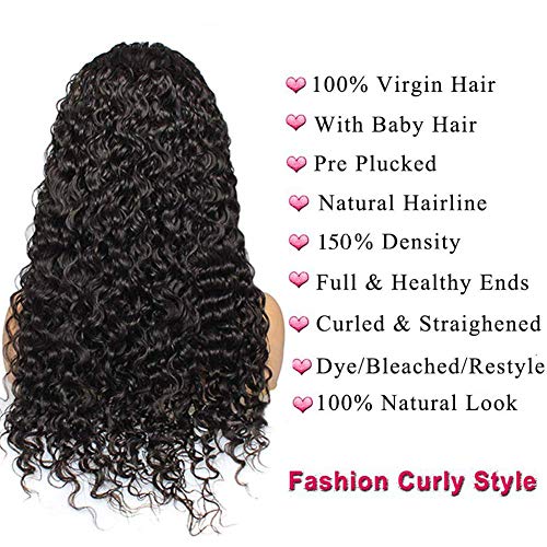 Lace-Front-Wigs-Human-Hair-Middle-Part-Curly-Wave-Lace-Front-Wigs-for-Black-Women-24-Inch-150-Density-Brazilian-Virgin-Human-Hair-Deep-Wave-Lace-Front-Wig-with-Baby-Hair-Natural-Color