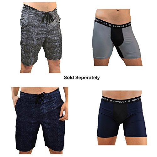 Mens Athletic Shorts, Perfect to be Worn as Mens Boardshorts, Mens Golf Shorts or as Mens Swim Shorts (Black Granite, 38)