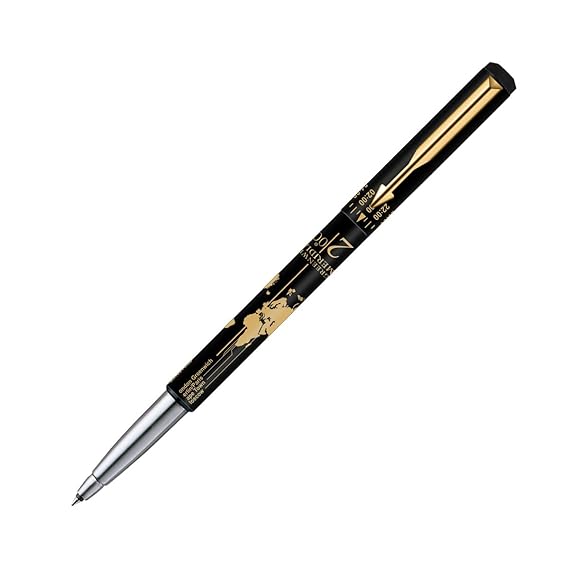 Parker Moments Vector Timecheck Gold Trim Roller Ball Pen (Black