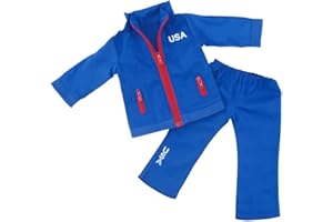 Emily Rose 18-inch Doll Clothes Clothing Accessories Gift Set | USA 2-piece Warm Up 18-inch Doll Outfit Clothing Set Accessory | GIFT BOXED | Fits Most 18" Dolls