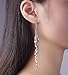 Long Earrings for Women Dangle Drop Earrings Silver Fashion Twist Wave