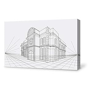 Construction Sketches Home Artwork for Living Room Bedroom