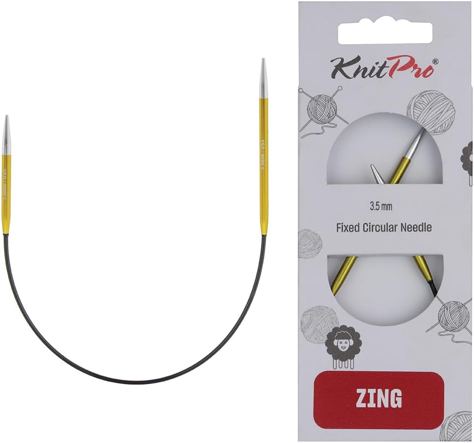 KnitPro Zing Fixed Circular Needles Asymmetrical 10" 3.50mm
