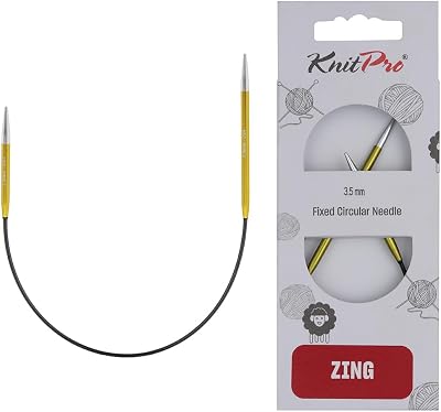 KnitPro Zing Fixed Circular Needles Asymmetrical 10" 3.50mm