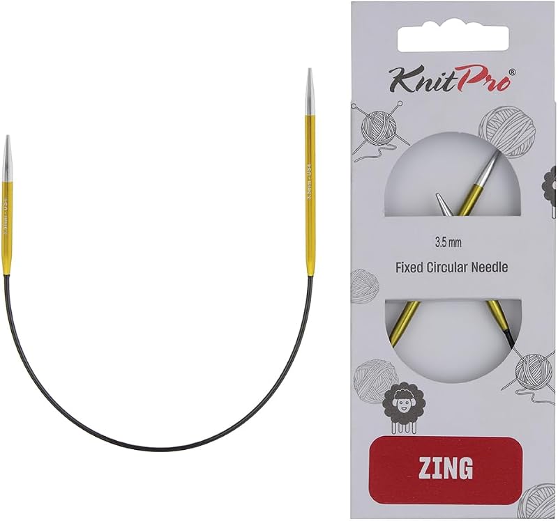 KnitPro Zing Fixed Circular Needles Asymmetrical 10" 3.50mm
