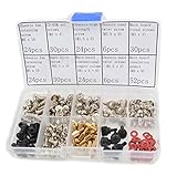 Kalanution 250pcs Personal Computer Screws & Standoffs Set Assortment Kit for Mother Board, Computer PC Spacer Screws Assortment Kit for Hard Drive Computer Case Motherboard fan power graphics
