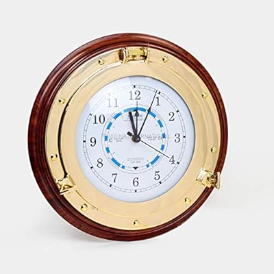 Nagina International Premium Ornamental Time Tide Clock On Solid Deluxe Wood Base | Pirate's Ocean Beach Decor (10… 5176NYmWVAL