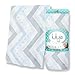 Lulujo Baby Silky Soft Muslin Swaddle Blanket, 47 x 47-Inches, Blue and Grey Chevron