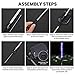 OUTERDO Solar Garden Stake Lights, Solar Tube Lights Outdoor Decorative RGB Color Changing Solar Powered Lawn Lights, Solar Bubble Lights Waterproof for Garden Lawn Patio Front Yard (2 Pcs)