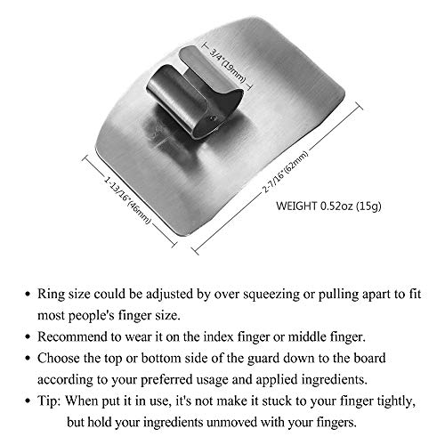 Finger Guards for Cutting 7 PACK Unbreakable Stainless Steel Finger