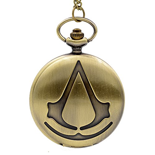 Cosplay game theme movie assassin s creed quartz pocket watch nec…