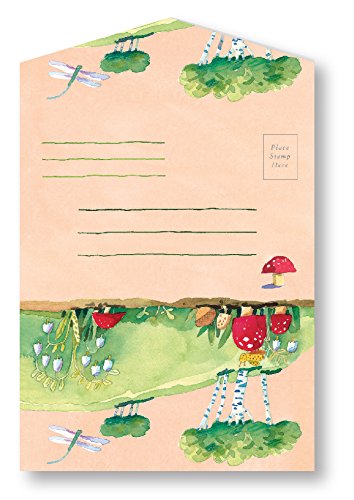 eeBoo Fairies of The Field Fold-to-Mail Stationary Set for Kids