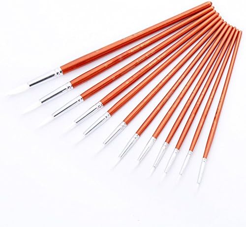 Joyooss Tiny Detail Brush Set, 12pcs Fine Detail Paint Brushes for Detailing &amp; Rock Painting, Nylon Hair Brush for Acrylic Watercolor Oil &amp; More