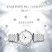 Womens Fashion Analog Watch,Dress Casual Quartz Watches for Classic Women Wrist watch Waterproof 30M Water-resistant Crystal Time Mark-Silver