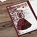 DORIS HOME 50pcs Laser Cut Wedding Invitations with Envelopes Burgundy, 4.7x7.1 Blank Invitation Cards for Wedding, Anniversary Invitations with Envelopes
