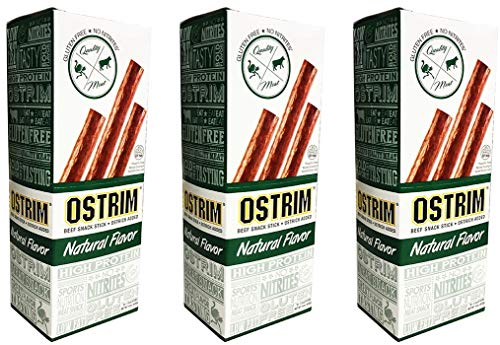 Ostrim Beef & Ostrich Meat Snack Sticks - Natural Flavor Pack of 30 - High-Protein Sports Nutrition - //coolthings.us