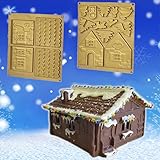 Forvel Easy Silicone Festival Christmas Gingerbread House and Chocolate Biscuit Baking Mold Kit - Large