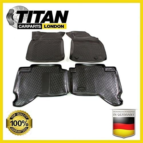 RUBBER MATS BLACK HEAVY DUTY WATERPROOF 3D X 4 HILUX PICKUP 2005>2015