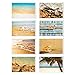 BEST PAPER GREETINGS 40-Count Beach Postcards - 4 x 6 in 250gsm Glossy Cardstock, Beige, Brown & Orange - 20 Assorted Nautical Seaside Designs - USPS Ready
