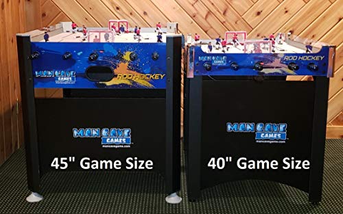ManCave Games 40" Electronic Rod Hockey Game. Head-to-Head Table Hockey with Manual Scoring. Great Size, Durability & Easier for Kids to Play Than Dome Hockey. - Thumbnail 5