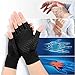 Healifty Compression Gloves - Arthritis Gloves for Arthritis Night Sleep Wrist Support Brace, Relieve and Treat Wrist Pain, Ease Muscle Tension, Half Finger (2 Pair)