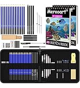 Merooart 37 Professional Drawing Pencil Set-A complete art sketching set for beginners and profes...
