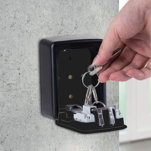 ZHEGE Lock Box, Key Storage Lock Box with 4 Digit Combination for House