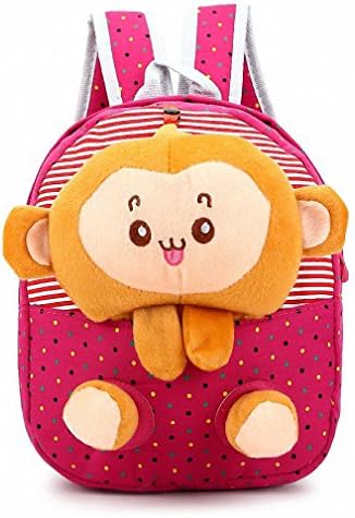 Cartoon Bear Small School Backpacks Kids Baby School Bags Animal Monkey Backpack For Girls Boys Kindergarten Nursery School Bag Red monkey