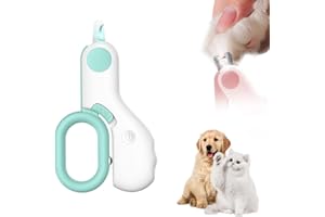 ANYSENT LED Pet Nail Clippers,Upgrade Cat Nail Clipper with Light,Cat Claw Trimmer Nail Clippers for Dogs,Trim Your Pets Nails Easy and Pain-Free Grooming Tool for Small Animals (Blue 1PCS)