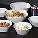 Avant Plastic Snack and Serving Bowls | set of 6 White