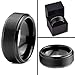Charming Jewelers Tungsten Wedding Band Ring 8mm Men Women Comfort Fit Black Grey Step Bevel Edge Brushed Polished