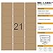 Mr-Label Blank Brown Kraft Labels - 63.5x38.1mm - for Laser and Inkjet Printer - A4 Sheet (10 sheets/210 Labels)