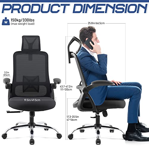 LEZIOA Ergonomic Office Chair with Adjustable Headrest, MultiPurpose