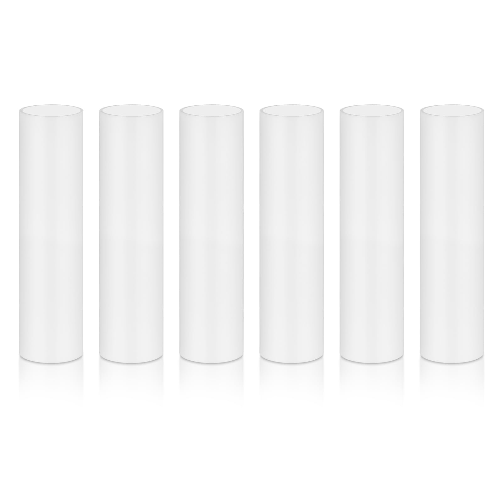 Photo 1 of 3.5 Inch Tall White Plastic Candle Covers Sleeves,Chandelier Socket Sleeves,Candelabra Base E12 Socket Covers Set of 6 (3.5 inches high / 6pcs)