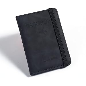Passport Holder, Passport Cover with Credit Card Slot and Boarding Pass Slot Combo, Passports Wallet Case Book Travel Must Ha