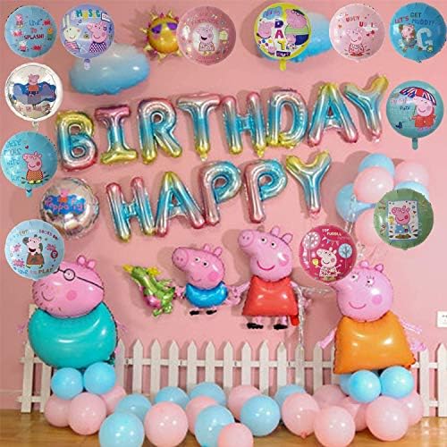 12 Pc Schattige Roze Varkens Verjaardagsfeestje Folie Ballonnen Schattige Roze Varkens Folie Ballonnen Voor Kinderen Cadeau Verjaardagsfeestje Levert Decor Amazon Nl